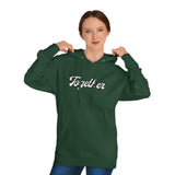 Together- Green Hoodie, Black Outline, White Lettering
